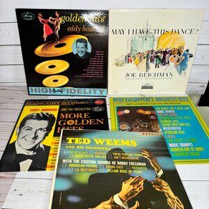Lot of 5 Vintage Vinyl - Eddy Howard, Joe Reichman, Ted Weems, Bert Kaempfert LP